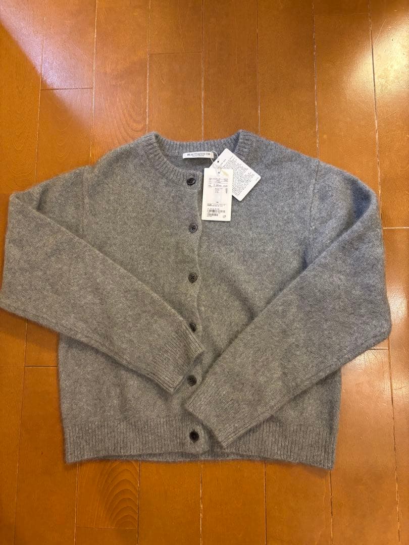 BEAUTY&YOUTH ライトグレー カーディガン