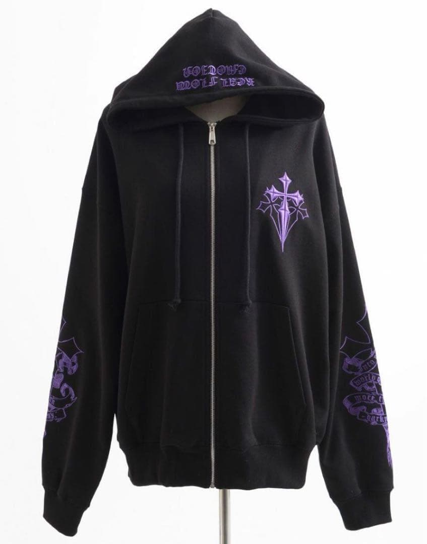 REFLEM レフレム クロス刺繍 ジップアップパーカー