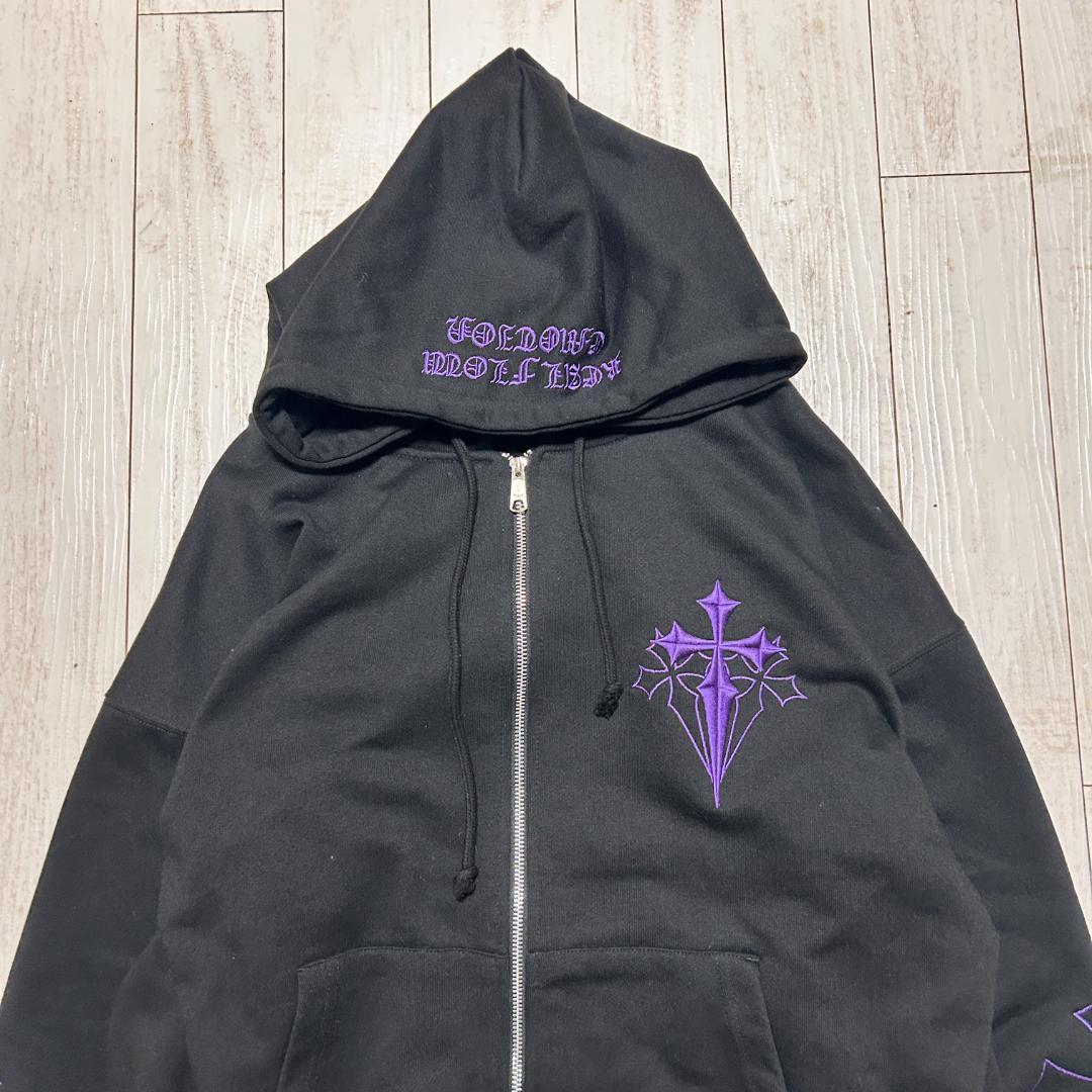 REFLEM レフレム クロス刺繍 ジップアップパーカー