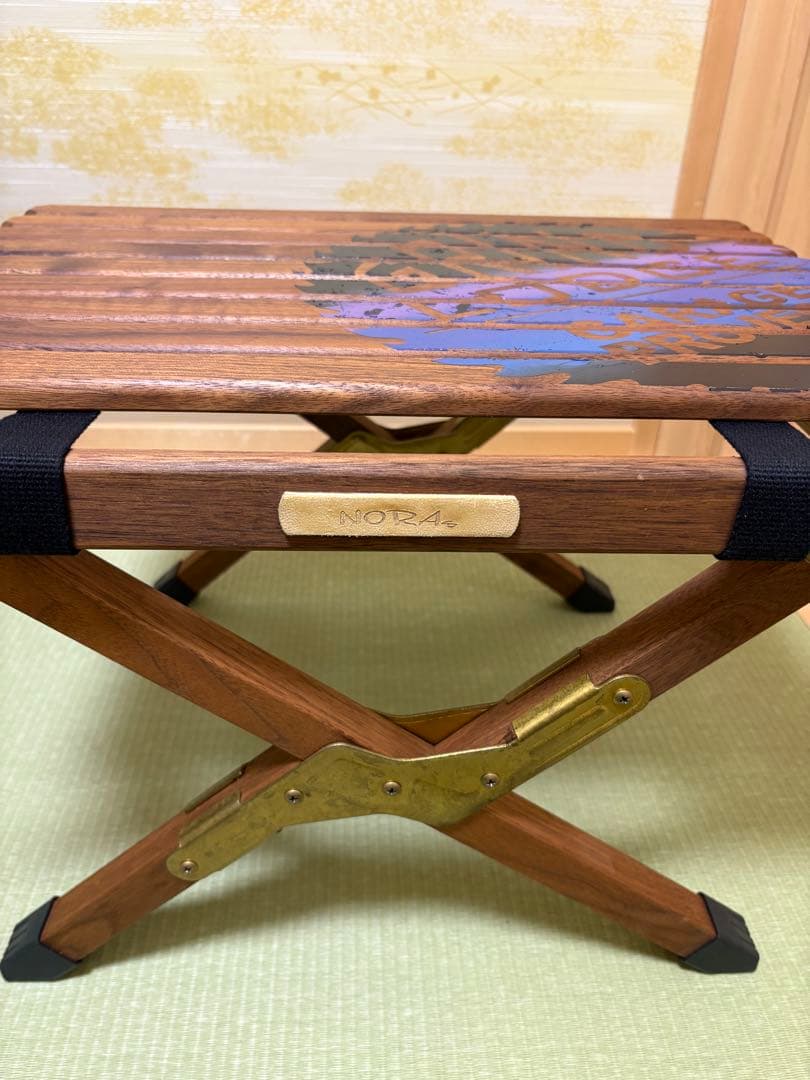 Noras サイドテーブル　ウォールナット　真鍮金具
