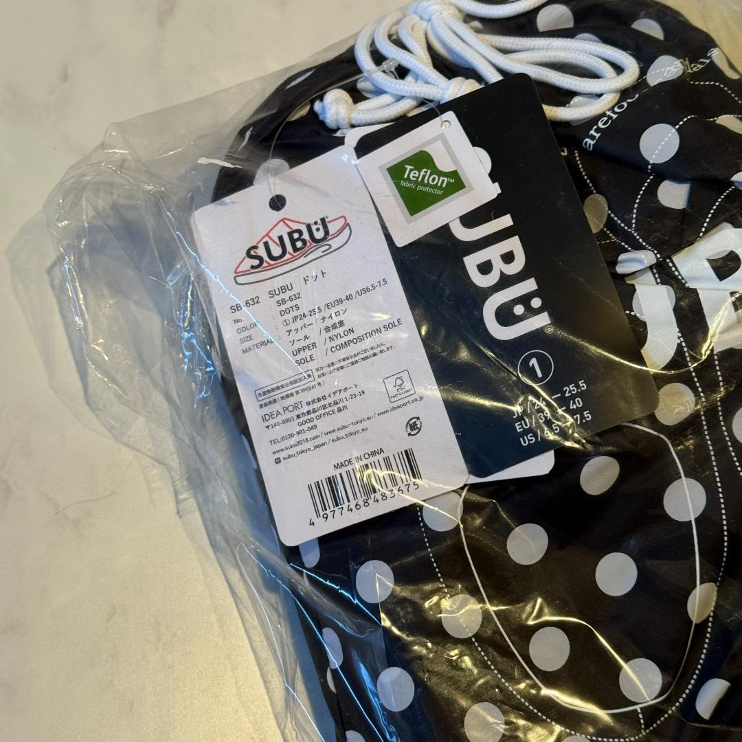 IVE レイ着用✨SUBU F-LINE DOTS サンダル ブラック ドット１