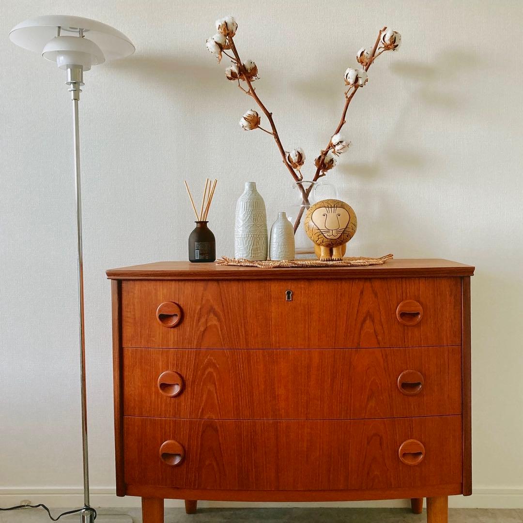 デンマーク　3段チェスト　北欧ヴィンテージ