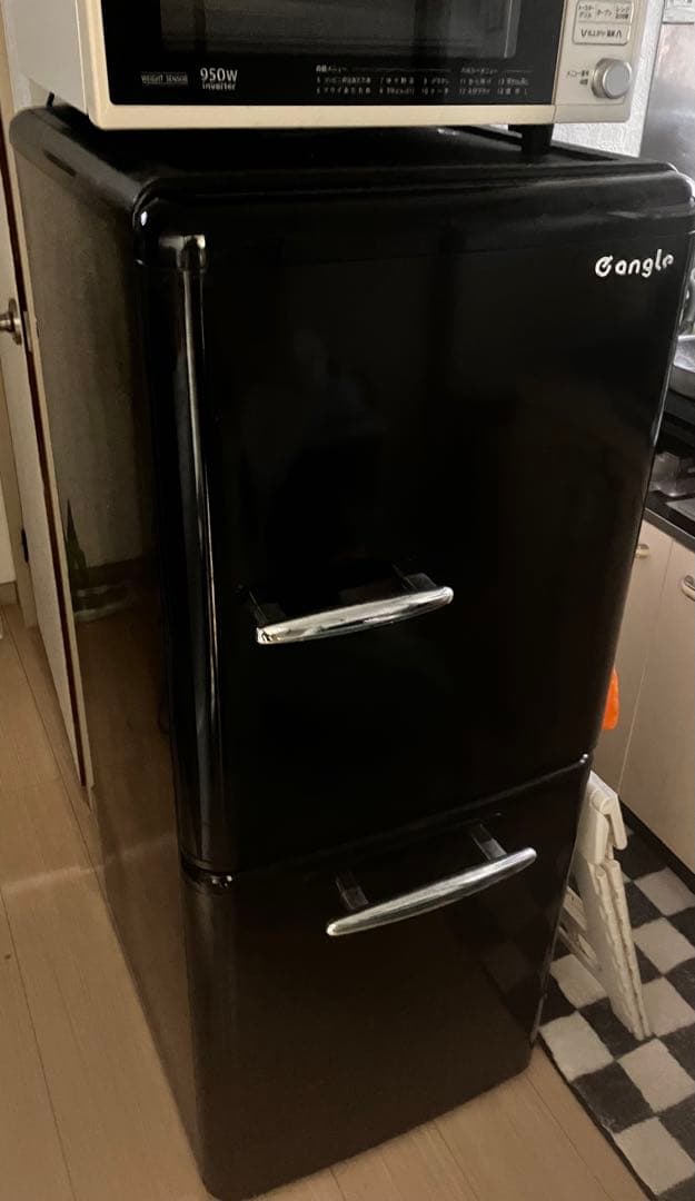 e angle 冷蔵庫　レトロ　ブラック　ヴィンテージ風　千葉市
