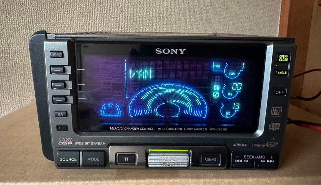 ソニー純正WX-C66MDヘッドユニット（スペクトラムアナライザー付き）