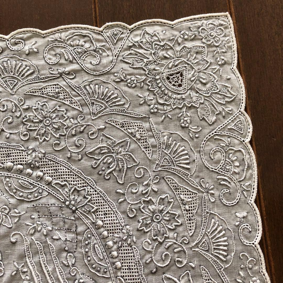 未使用　SWATOW ハンカチ　鳳凰　汕頭　手刺繍　スワトウ　パッケージなし発送