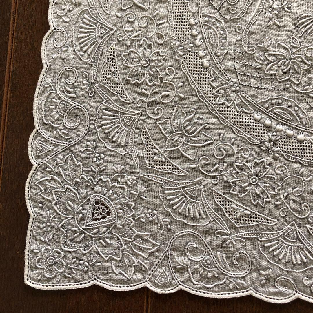 未使用　SWATOW ハンカチ　鳳凰　汕頭　手刺繍　スワトウ　パッケージなし発送