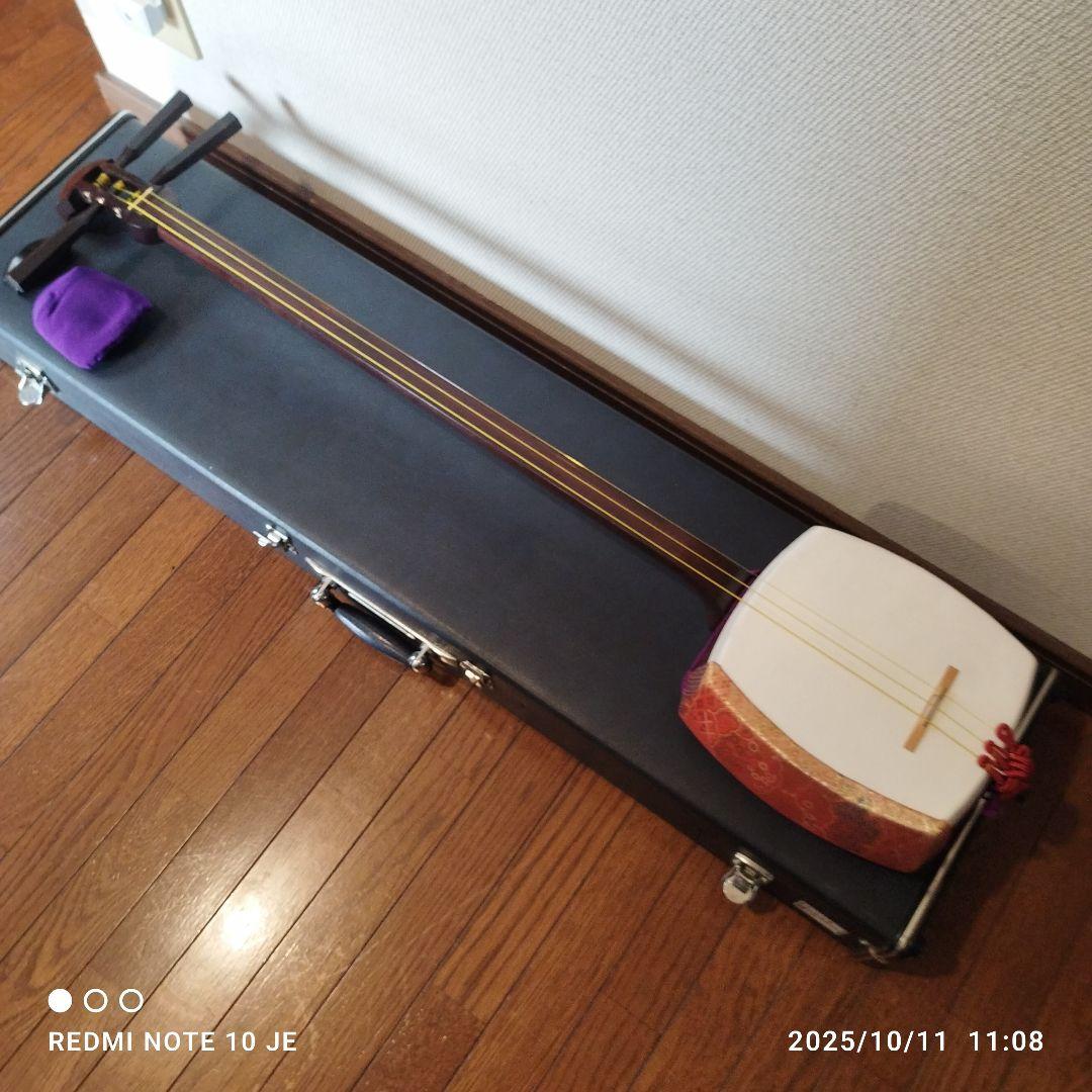 三味線 棹紅木（中棹）東サワリ付