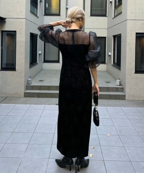 美品♪アマイル オケージョンドレス dress ベロア ワンピース