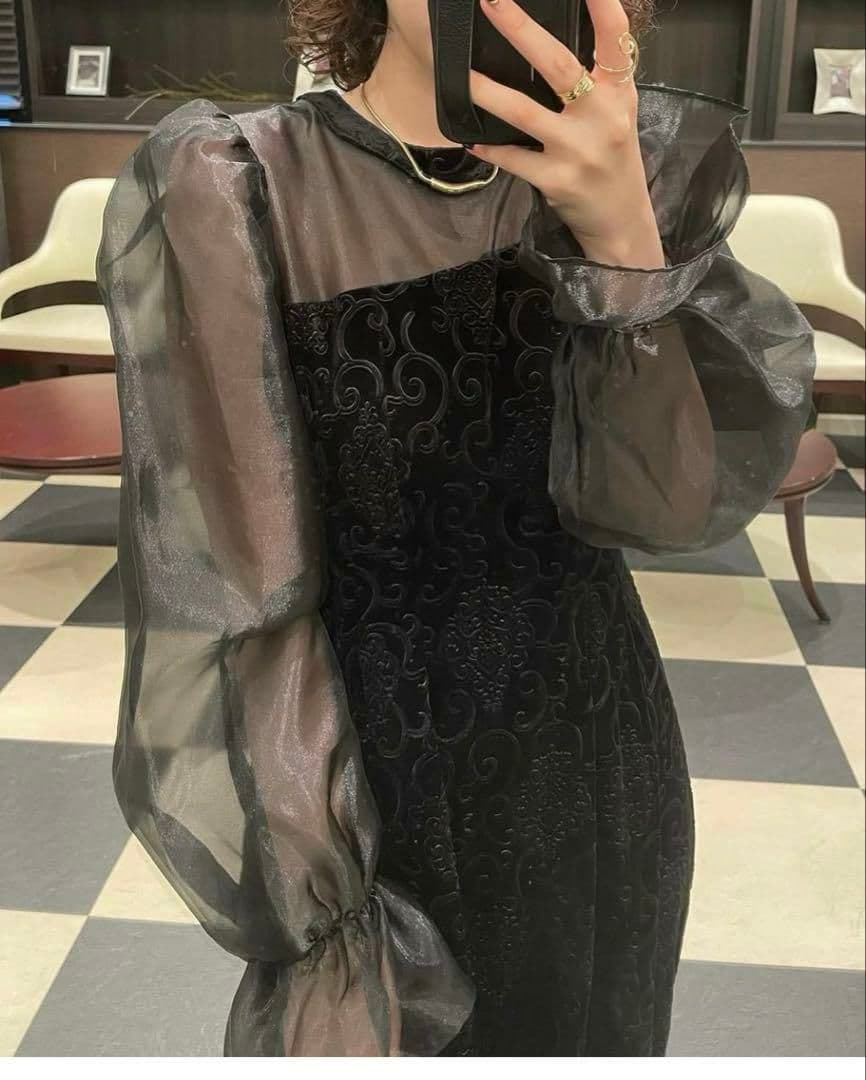 美品♪アマイル オケージョンドレス dress ベロア ワンピース