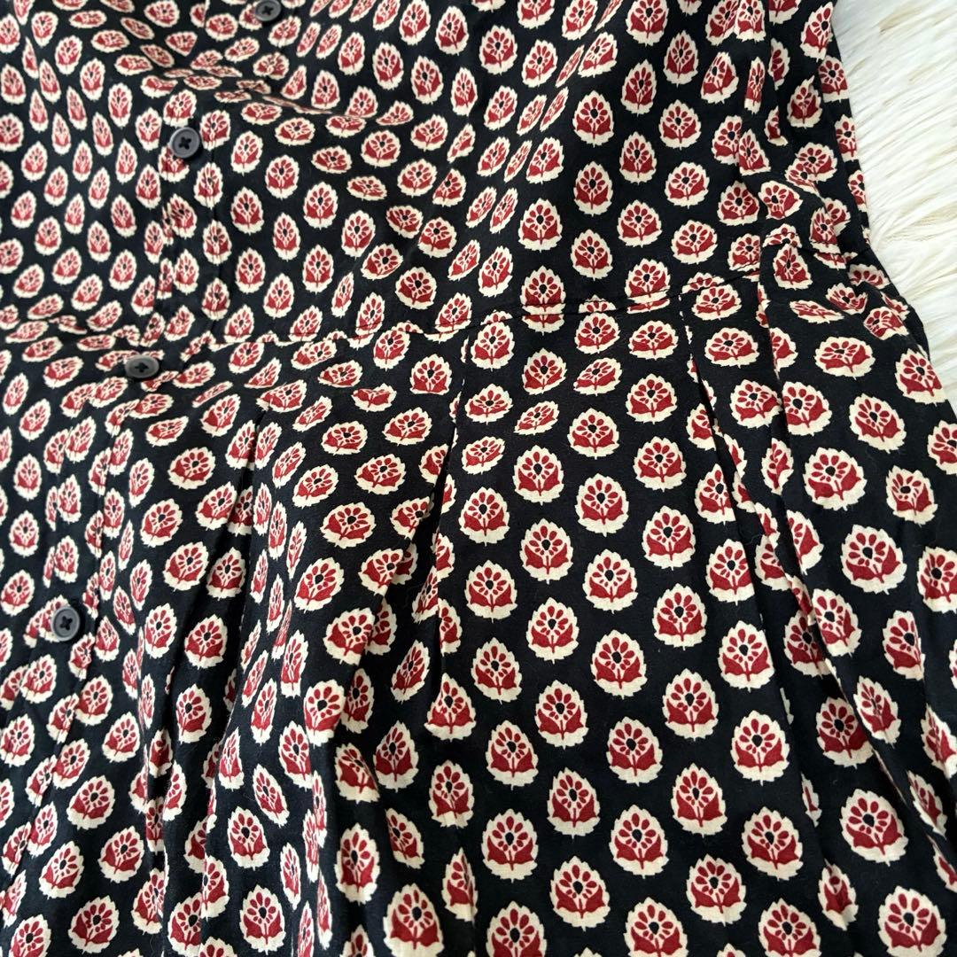 人気　グランママドーター　ボックスタックバンドカラーワンピース　完売品　長袖