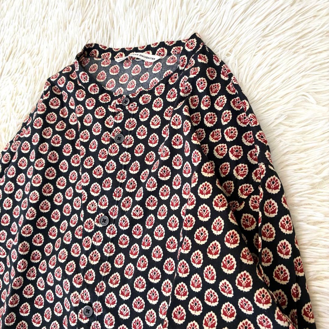 人気　グランママドーター　ボックスタックバンドカラーワンピース　完売品　長袖