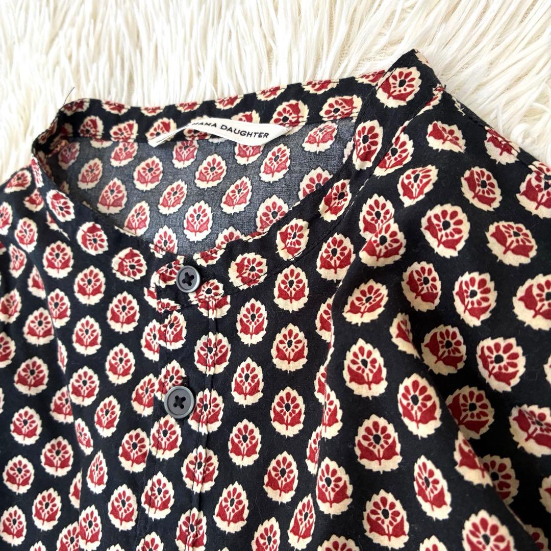 人気　グランママドーター　ボックスタックバンドカラーワンピース　完売品　長袖