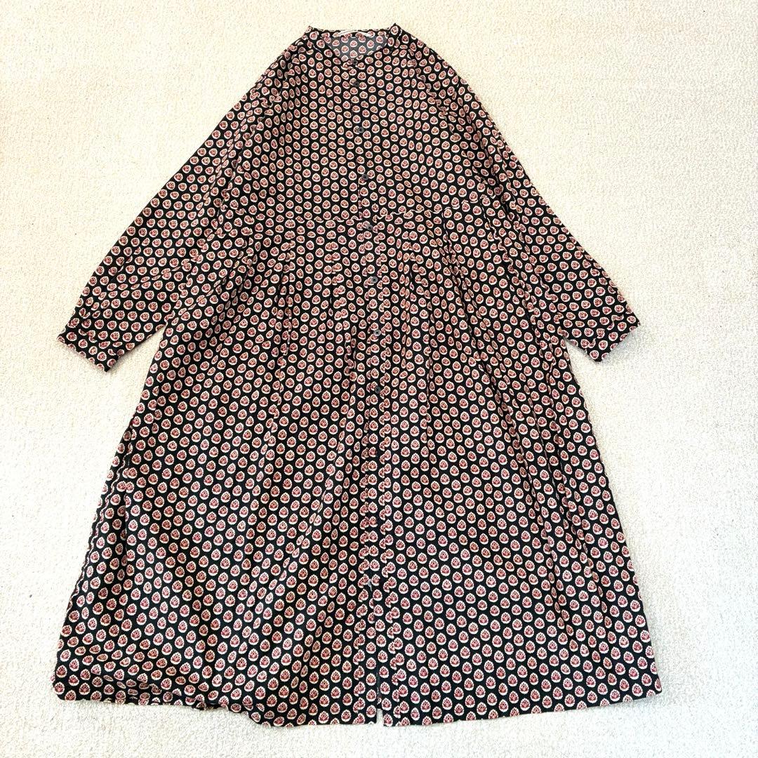 人気　グランママドーター　ボックスタックバンドカラーワンピース　完売品　長袖