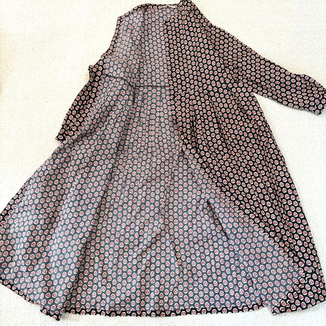 人気　グランママドーター　ボックスタックバンドカラーワンピース　完売品　長袖