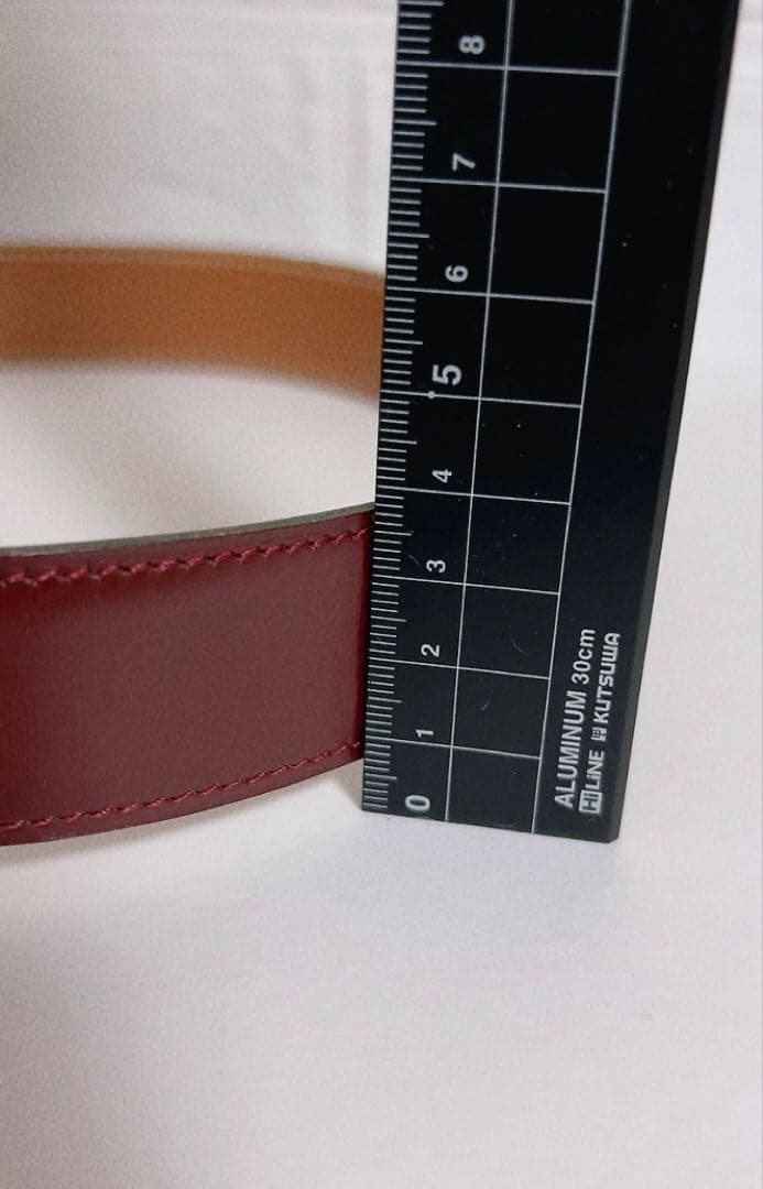 エルメス　HERMES ベルト　ホースバックル　レッド　キャメル