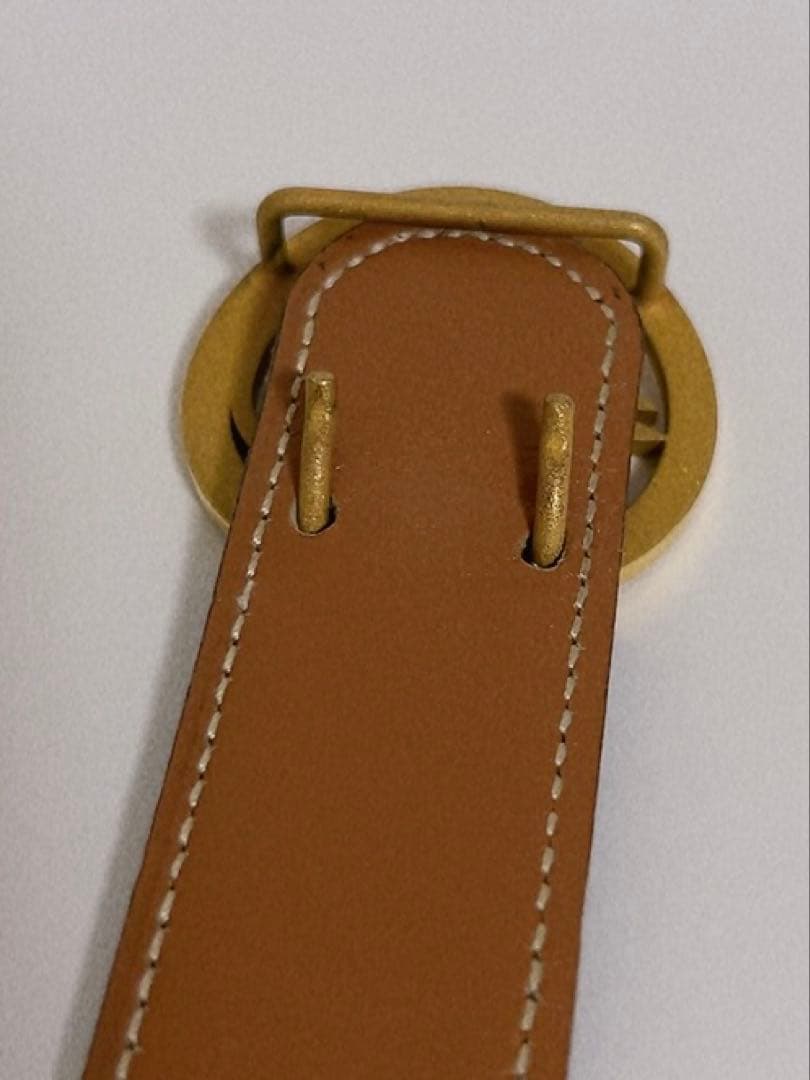 エルメス　HERMES ベルト　ホースバックル　レッド　キャメル