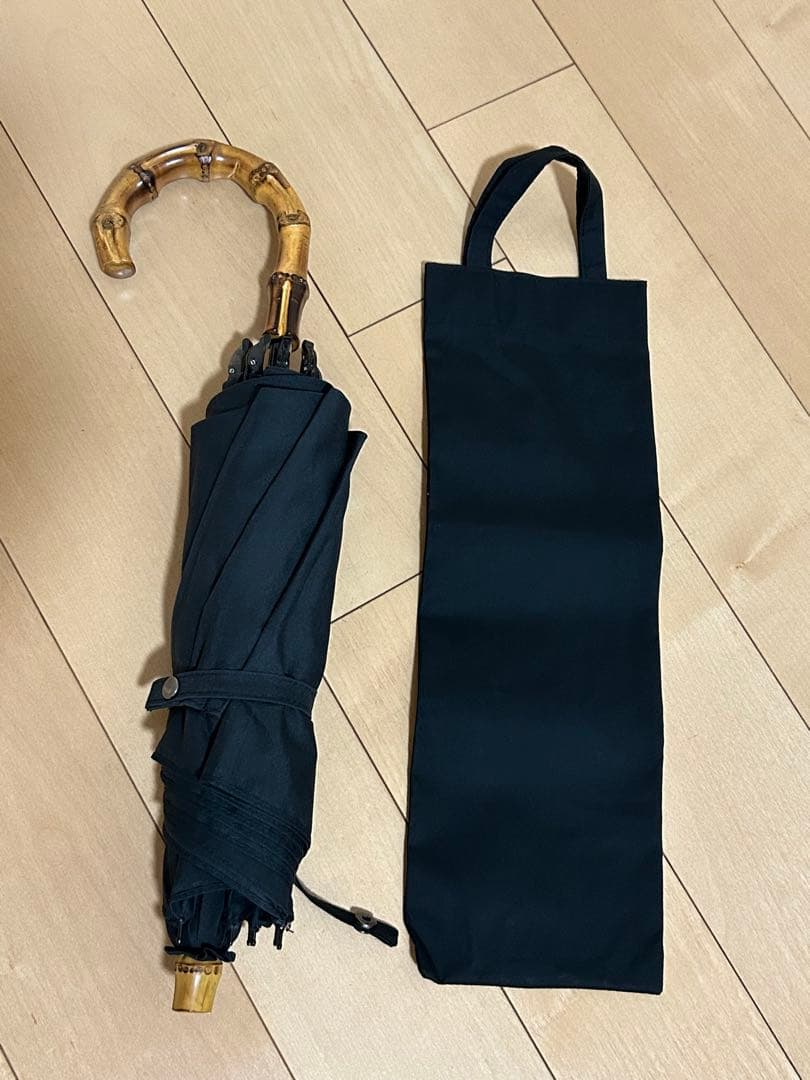 CINQ サンク 折りたたみ傘　黒　日傘　晴雨兼用