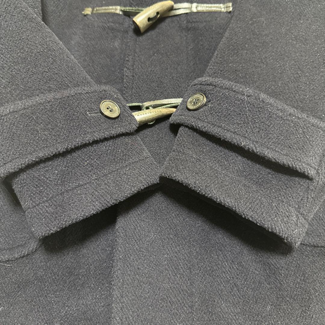 マッキントッシュ　ダッフルコート　ヘリンボーン　ネイビー　ウール　メンズ　38