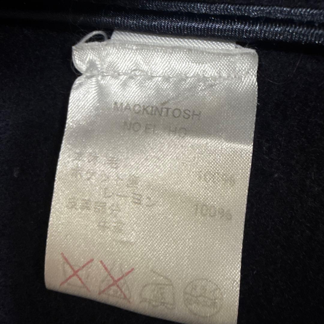 マッキントッシュ　ダッフルコート　ヘリンボーン　ネイビー　ウール　メンズ　38