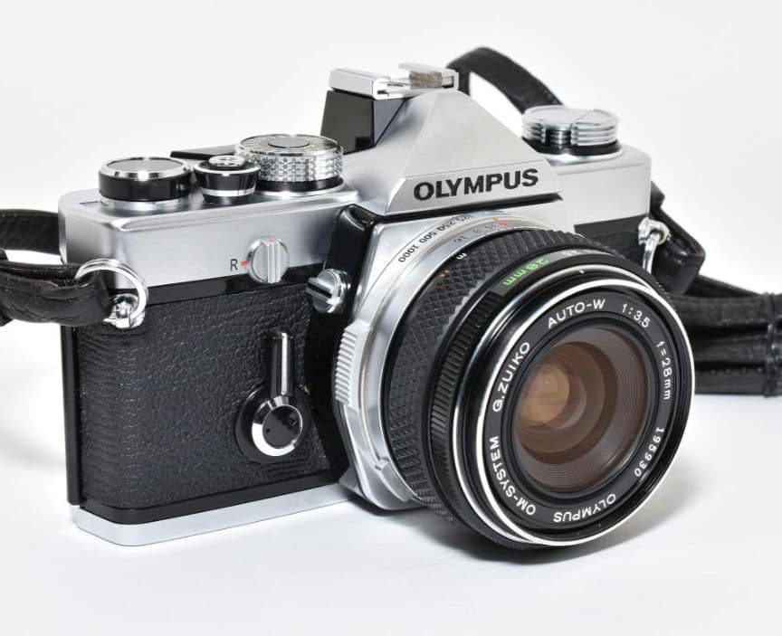 Olympus OM-1 フィルムカメラ 28mm F3.5 広角レンズ