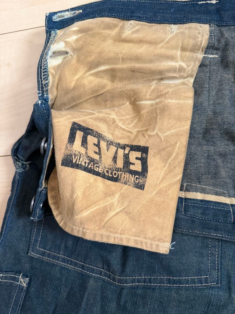 値下げLEVI'S ヴィンテージワークパンツ　黒ドーナツボタン