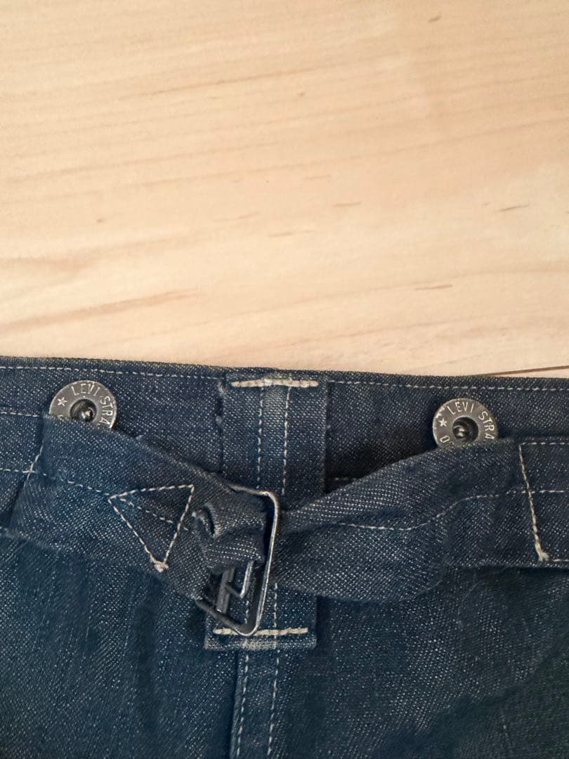 値下げLEVI'S ヴィンテージワークパンツ　黒ドーナツボタン