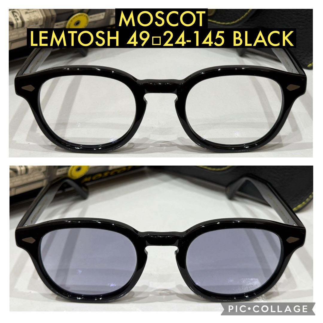 【極美品】正規品 モスコット レムトッシュ 49 ブラック 新品調光グレーレンズ