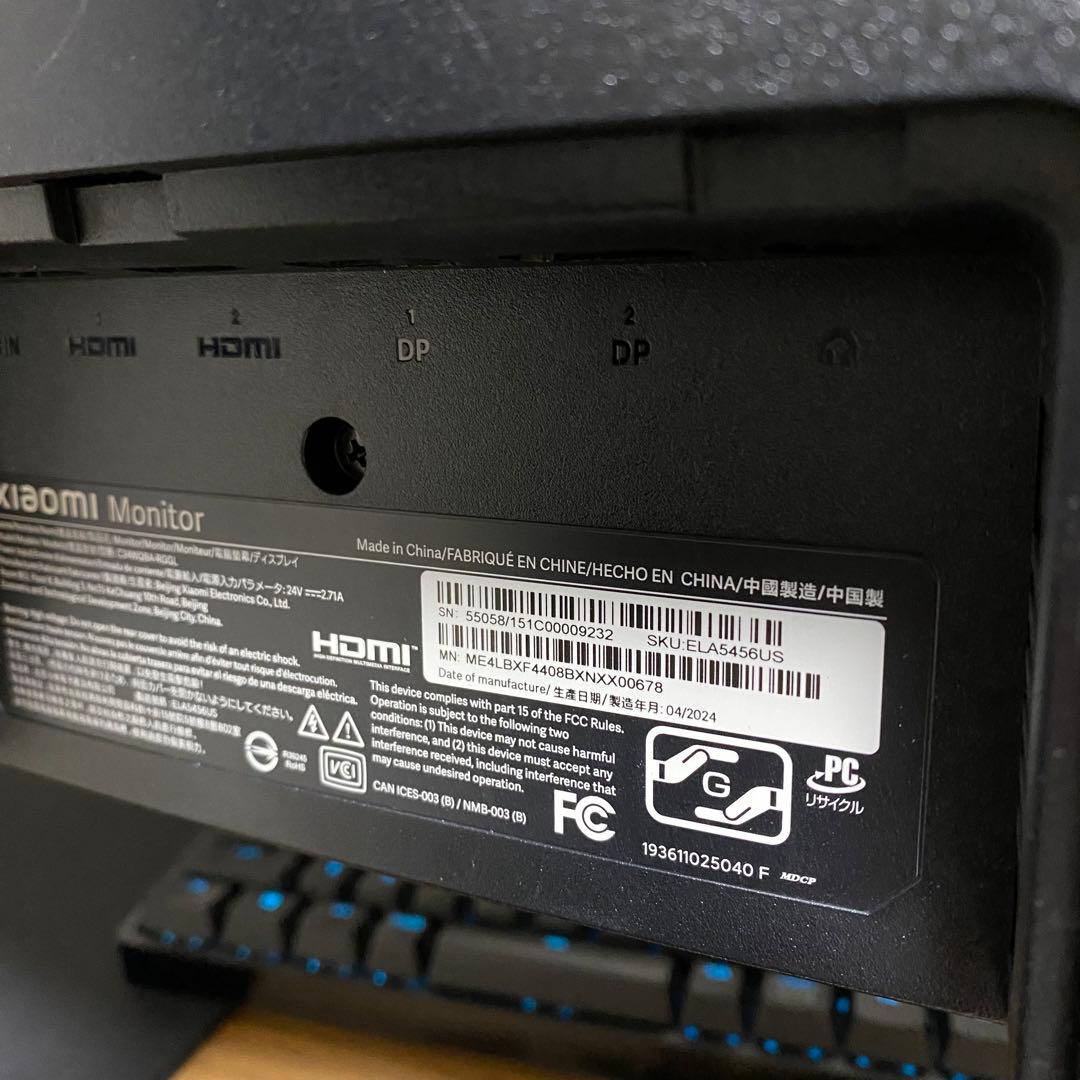 Xiaomi ゲーミングモニター G34WQi 34インチ 美品 2024年製