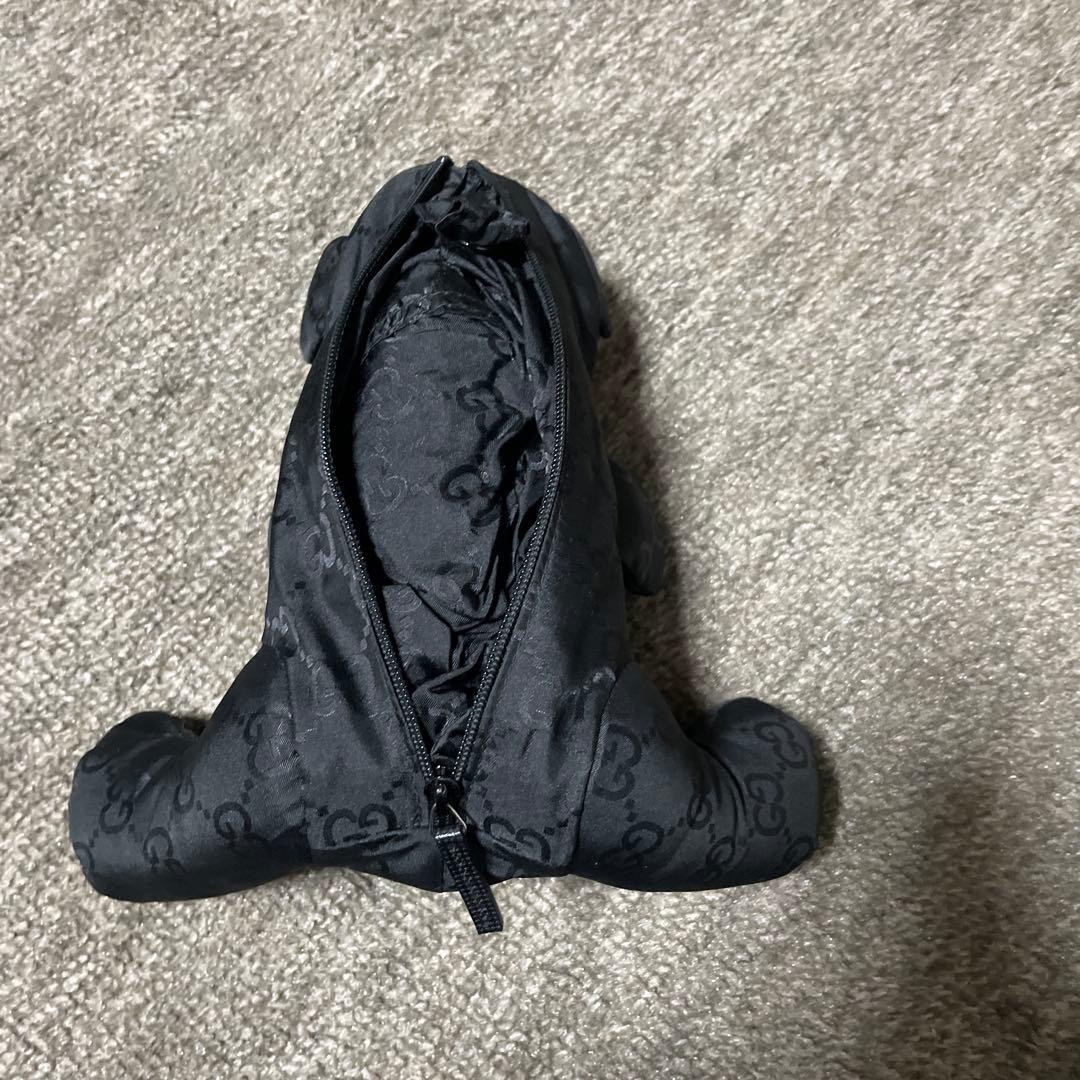 ラ*子様 GUCCI グッチ くま エコバッグ ショルダーバッグ ブラック