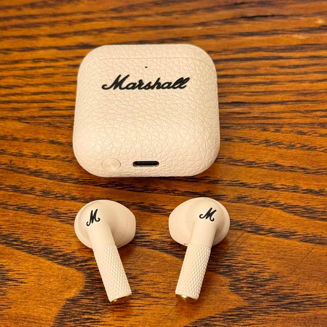 Marshall MINOR IV ワイヤレスイヤホン（クリーム）美品