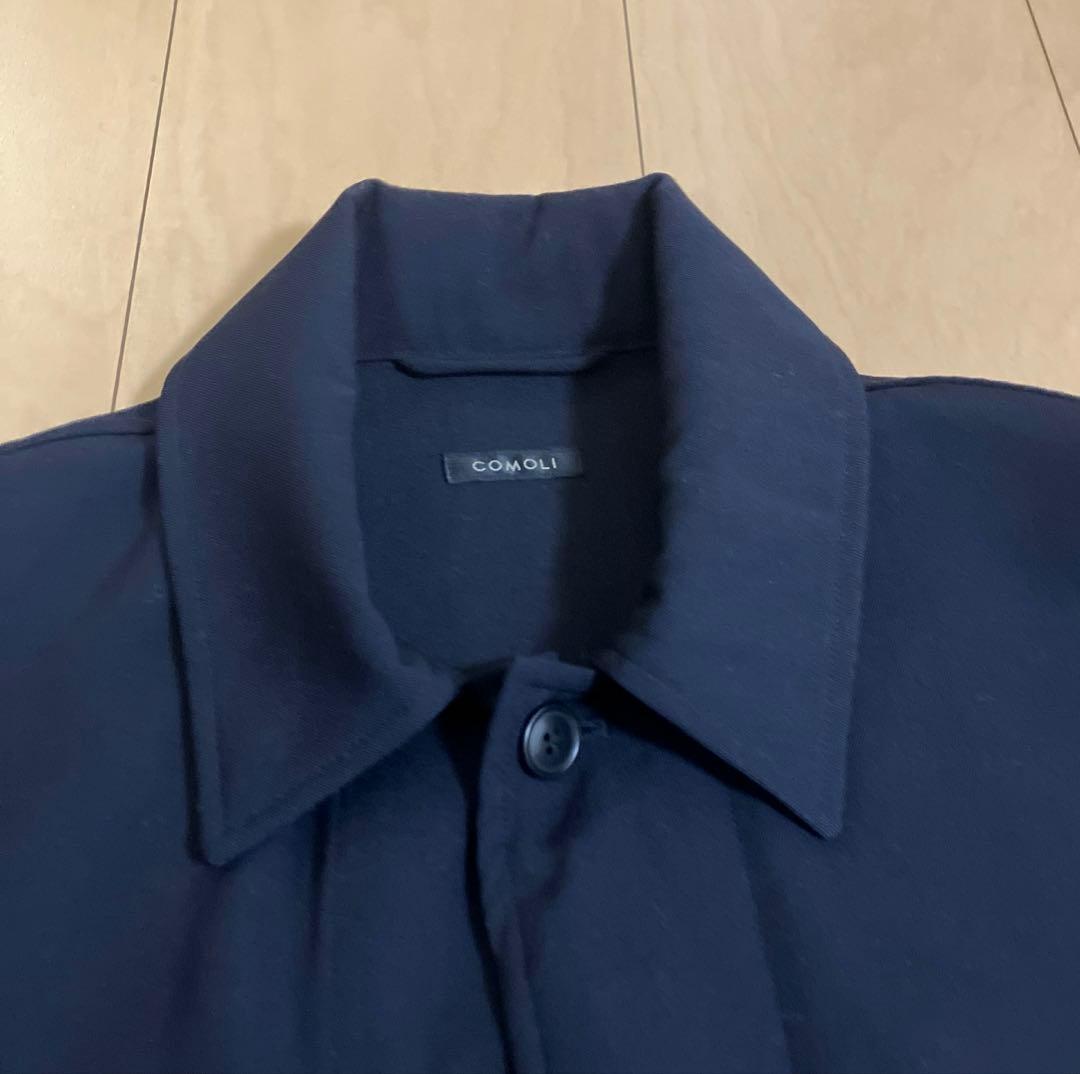 【極美品】名作comoli ウールギャバ オールインワン ネイビー 1 M