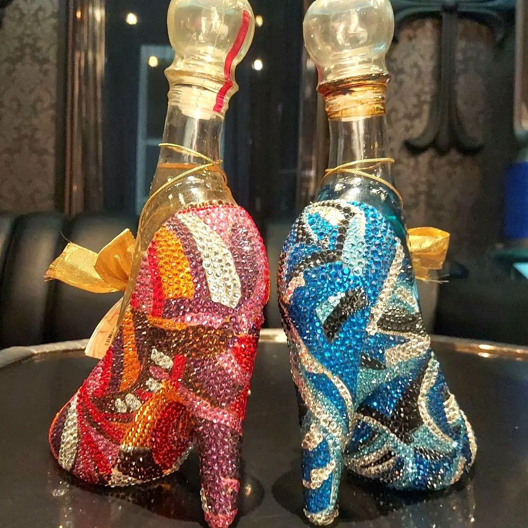 シンデレラ　2本セット　エミリオプッチ柄　スワロフスキー　リキュール　インテリア