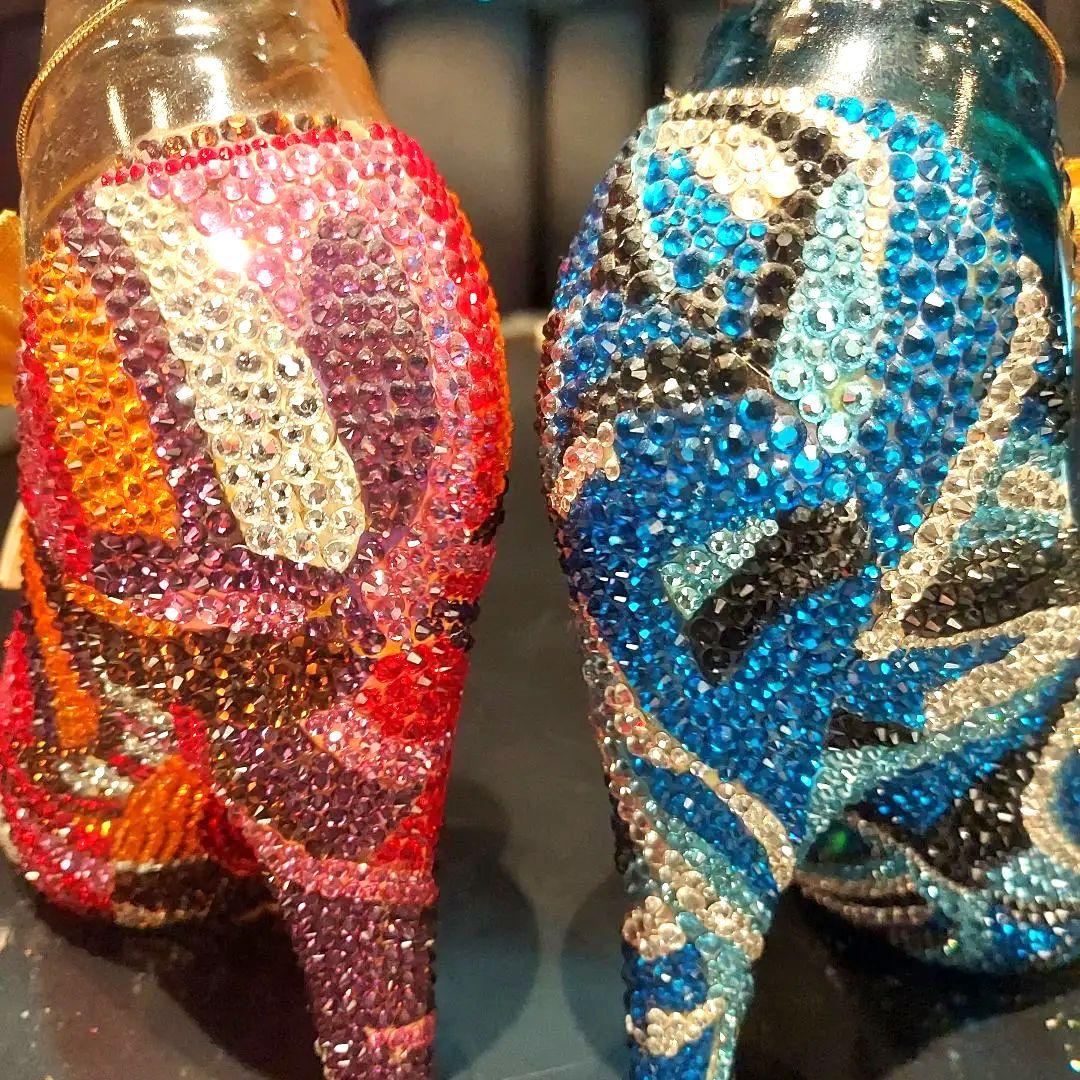 シンデレラ　2本セット　エミリオプッチ柄　スワロフスキー　リキュール　インテリア