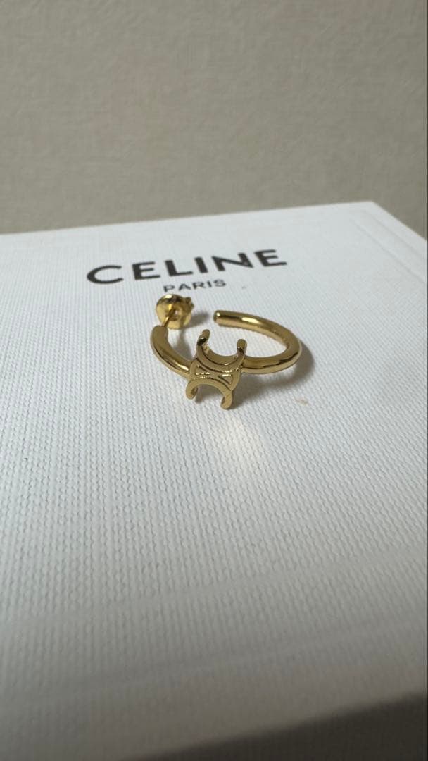 セリーヌ トリオンフアシンメトリック ゴールド 超美品