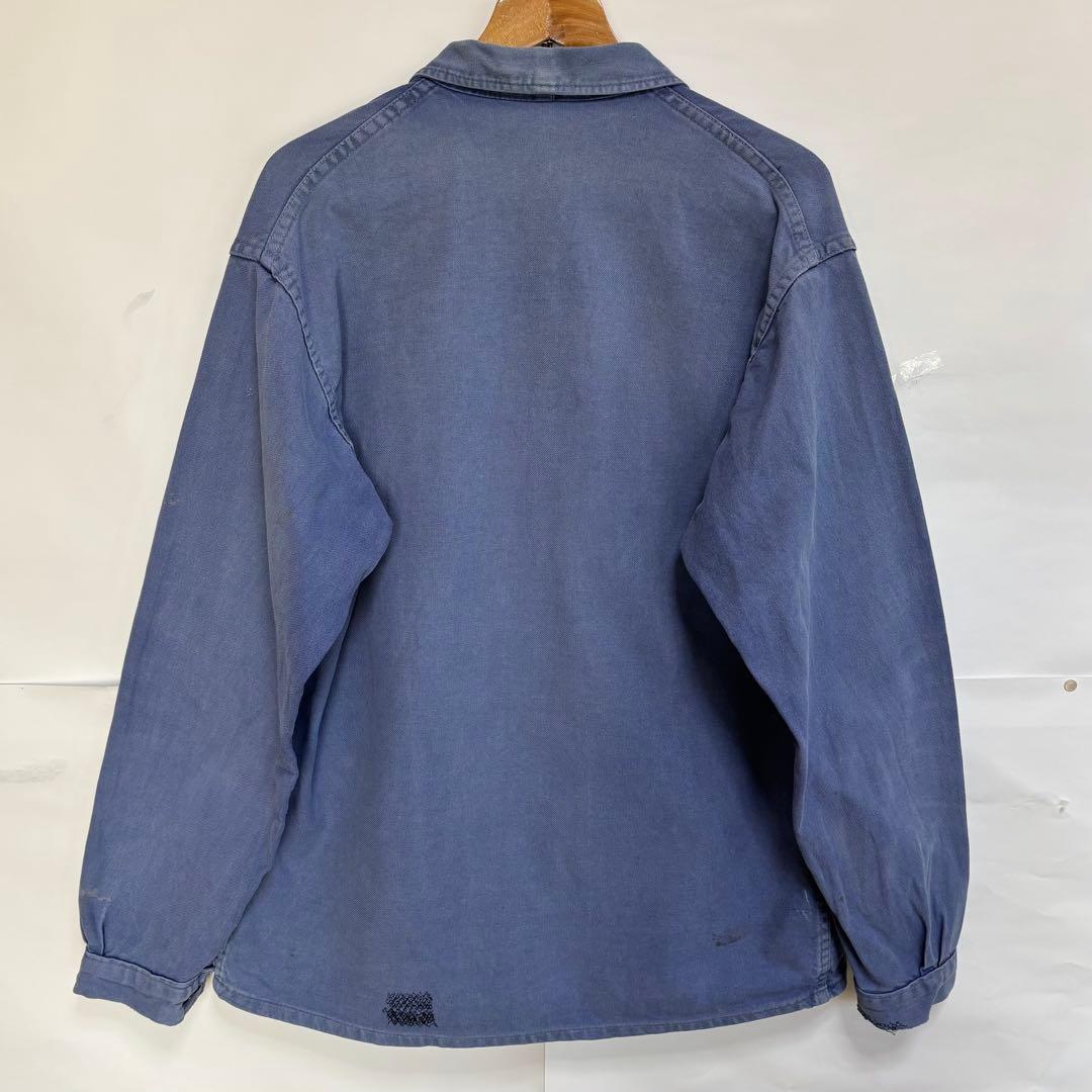 70sフレンチ　フェードカバーオール　ヴィンテージ　襤褸　ユーロワークボロの美学