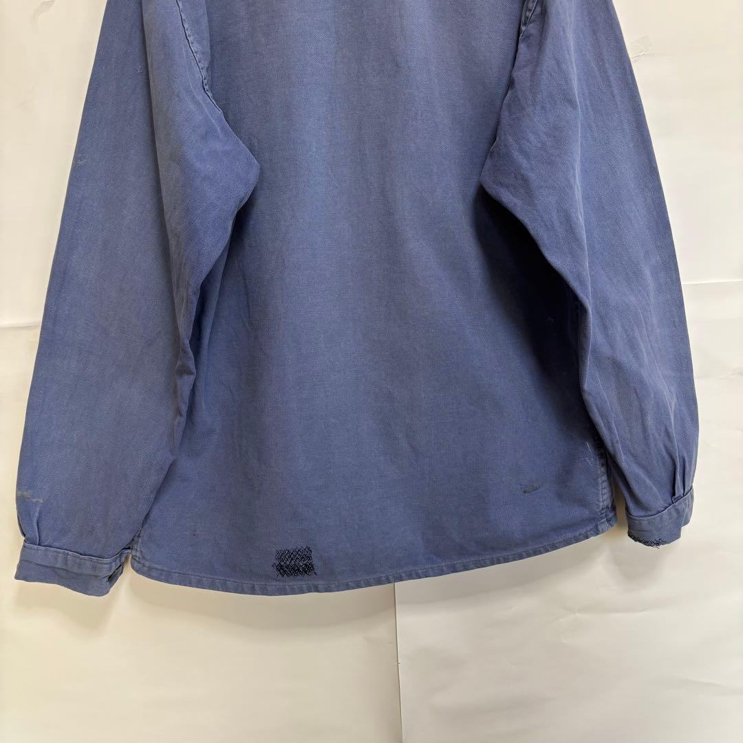 70sフレンチ　フェードカバーオール　ヴィンテージ　襤褸　ユーロワークボロの美学