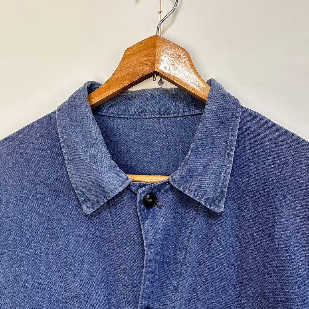 70sフレンチ　フェードカバーオール　ヴィンテージ　襤褸　ユーロワークボロの美学