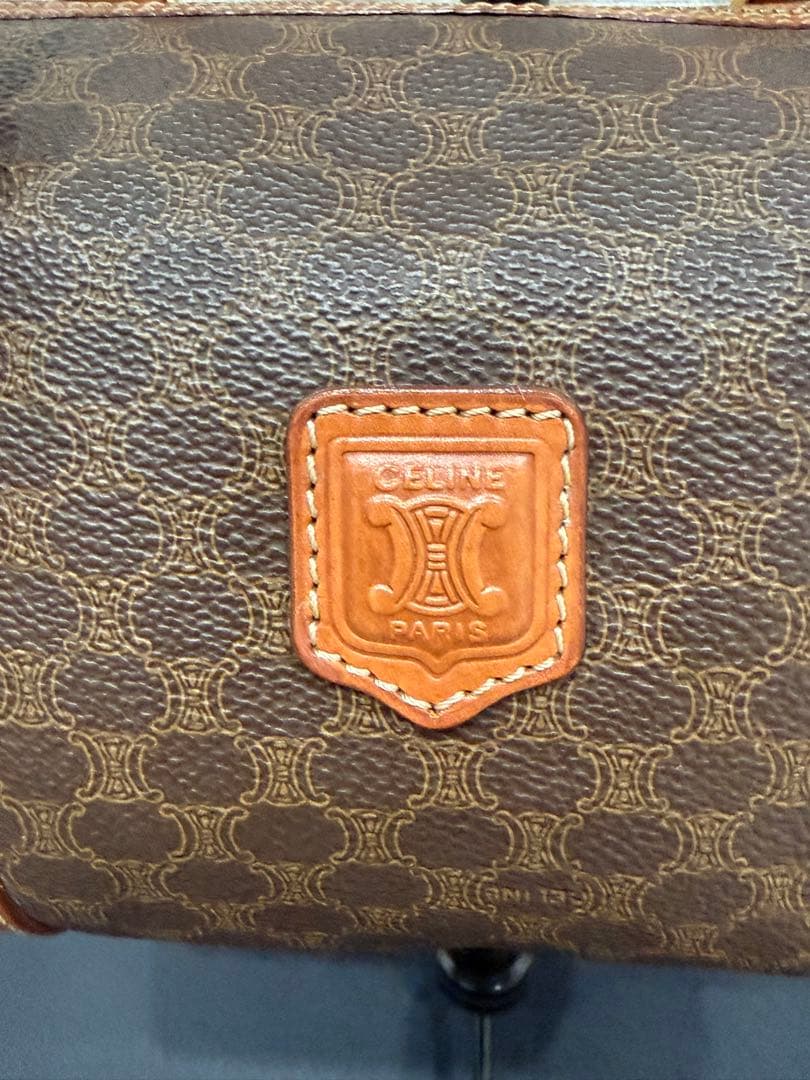 【美品】CELINEセリーヌ マカダム ドラムバッグ ショルダー ニボストン