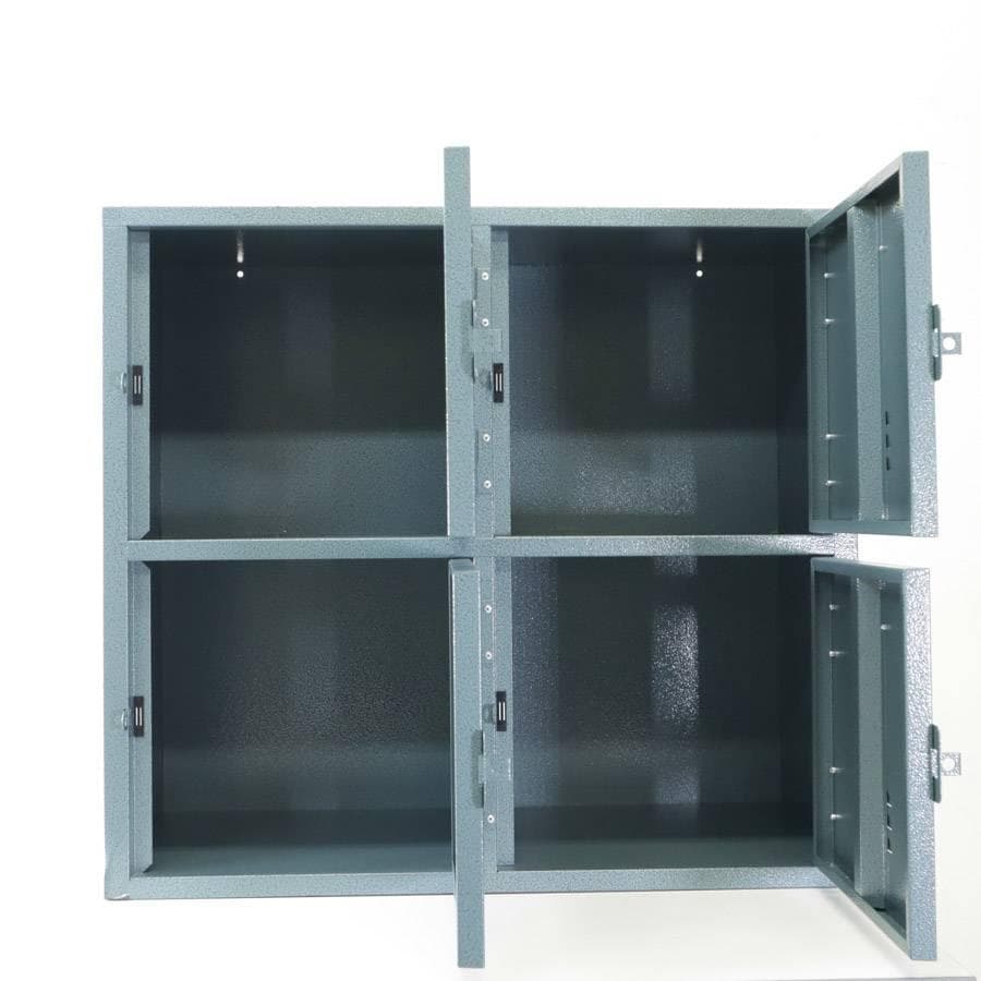 東谷 ラルド チェスト4D グリーン スチール ロッカー キャスター欠品