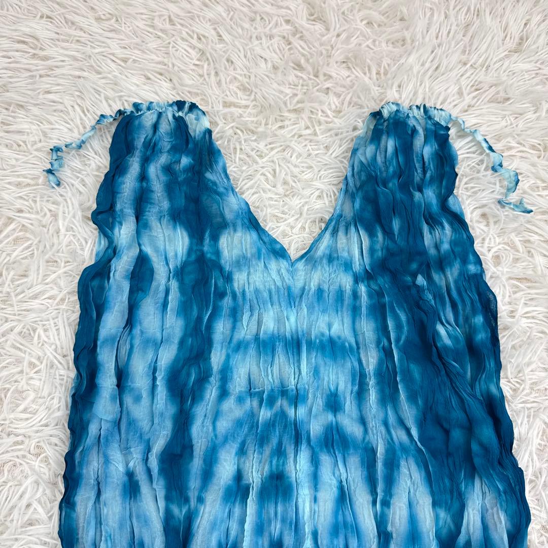 【美品】issey miyake me ノースリーブ　プリーツ　グラデーション