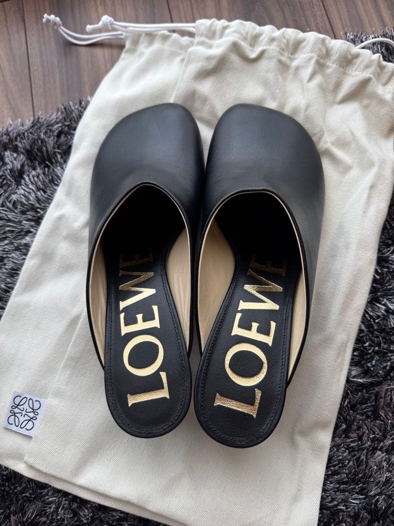 LOEWE トイ ブラック ミュール 38 新品未使用 定価以下かなりお得!!