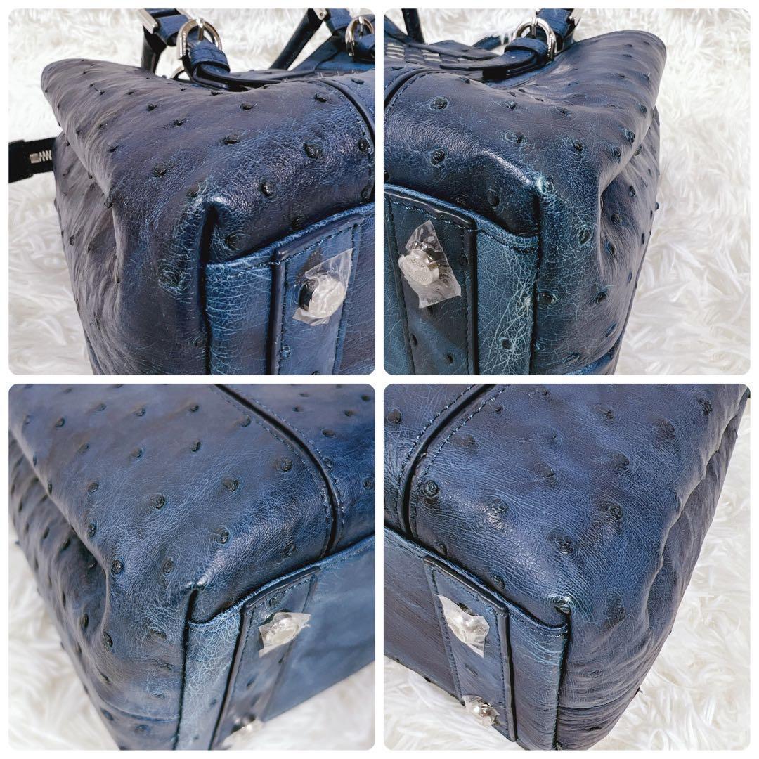 【希少】LEATHER JEWELS オーストリッチ　イントレチャート　2WAY