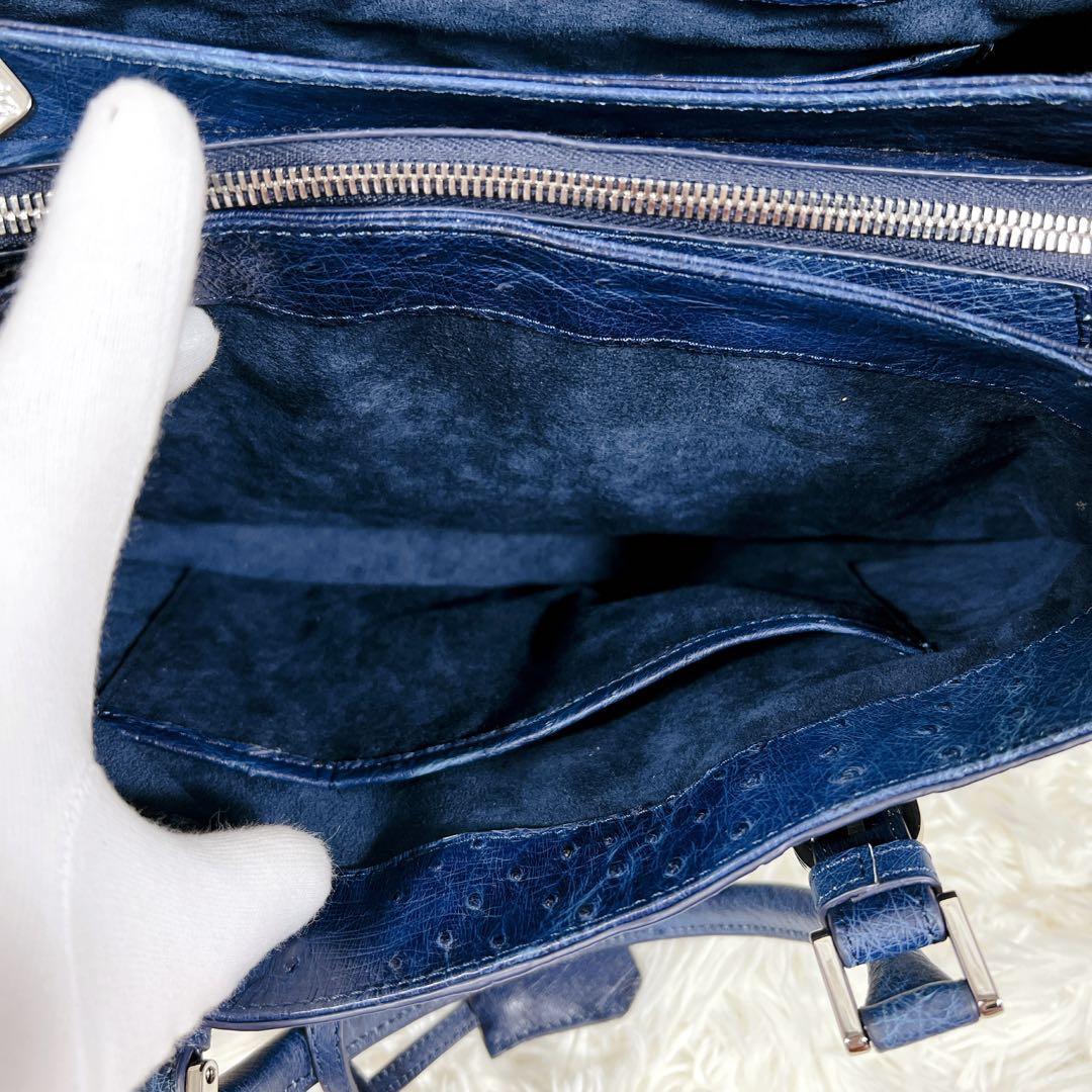 【希少】LEATHER JEWELS オーストリッチ　イントレチャート　2WAY