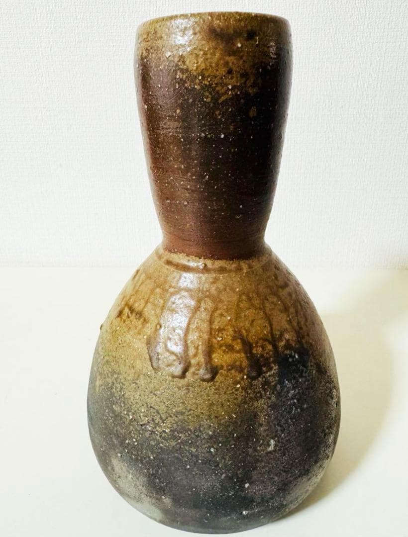 備前焼 人間国宝 伊勢崎淳 花生 花入 共箱