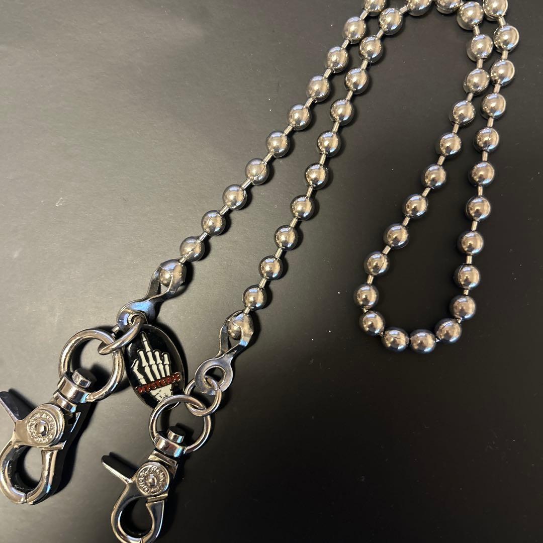 HYSTERIC GLAMOUR ウォレットチェーン　シルバー　63㎝