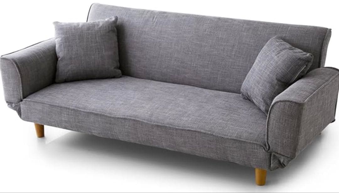 さくらさん専用 グレー 3人掛けソファベッド クッション2個付き LOWYA