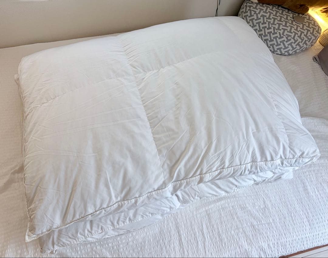 無印良品 グレー羽毛掛ふとん・二層式／ＳＤ１７０×２１０ｃｍ