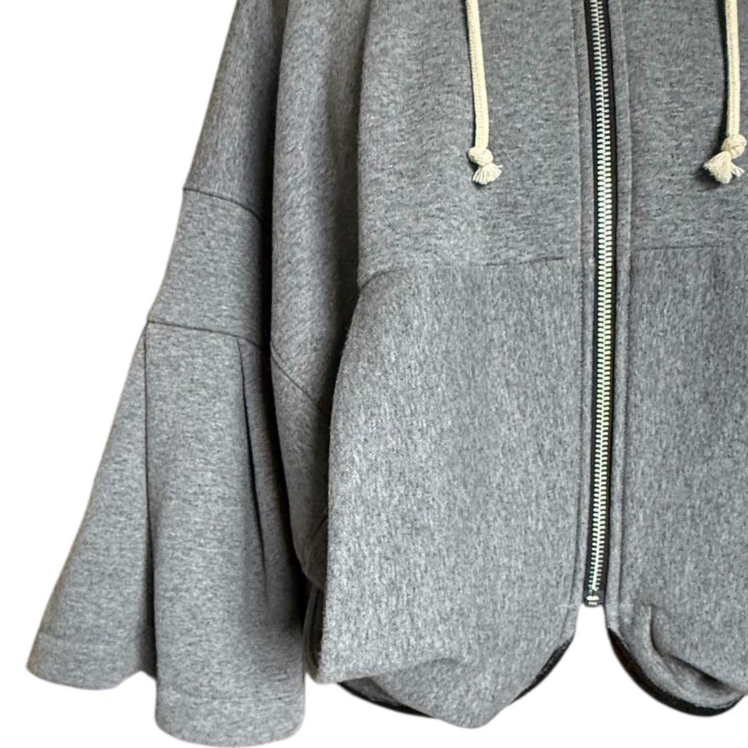 JUNYA WATANABE フレアスリーブ フーディ パーカー グレー S