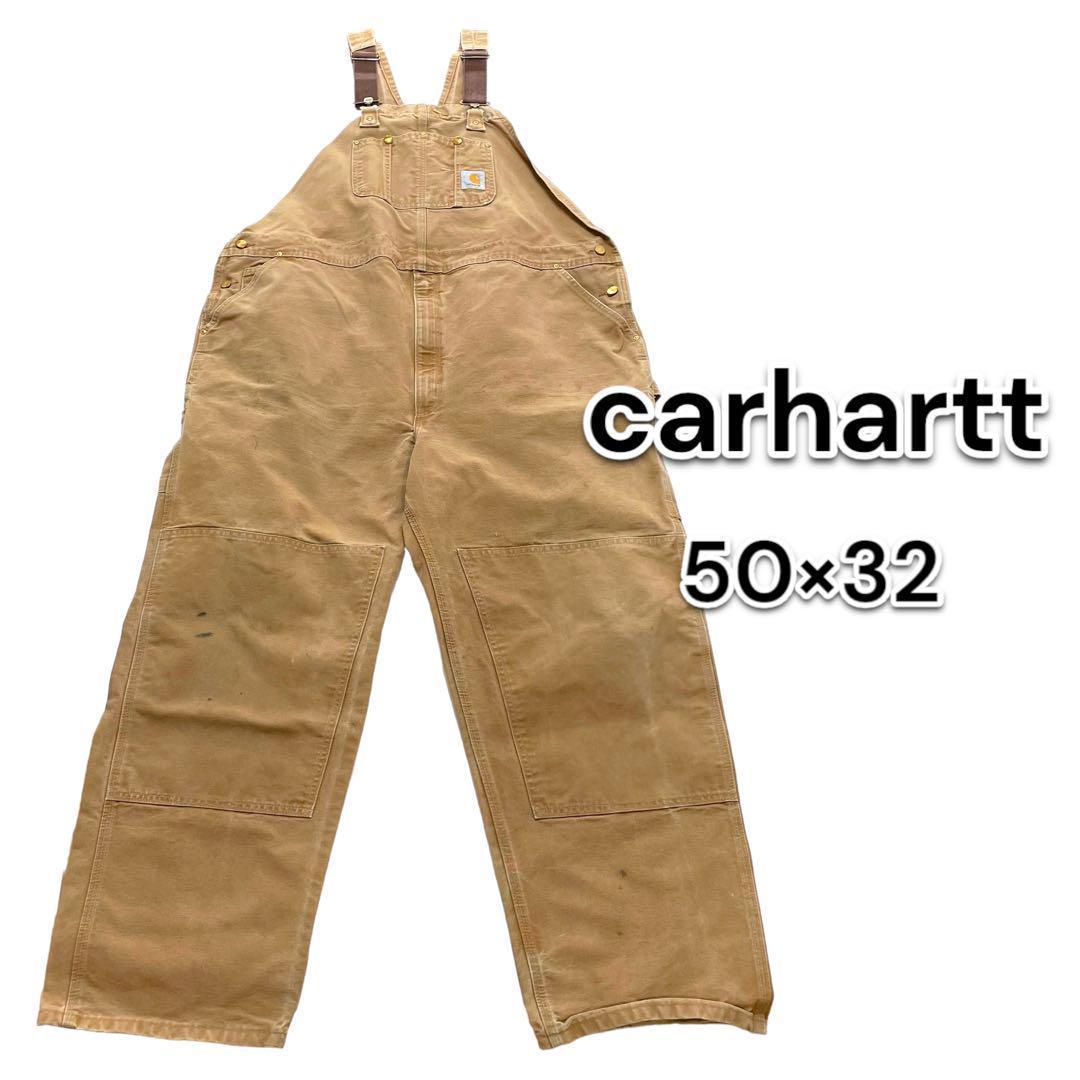 US古着 carhartt カーハート オーバーオール ダブルニー ビッグサイズ