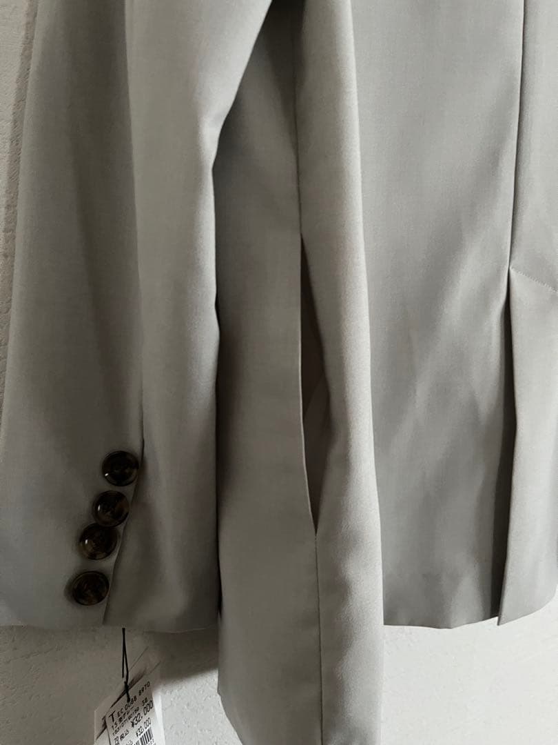 新品/FENNEL/ダブルフロント2wayノーカラージャケット（杢グレー）